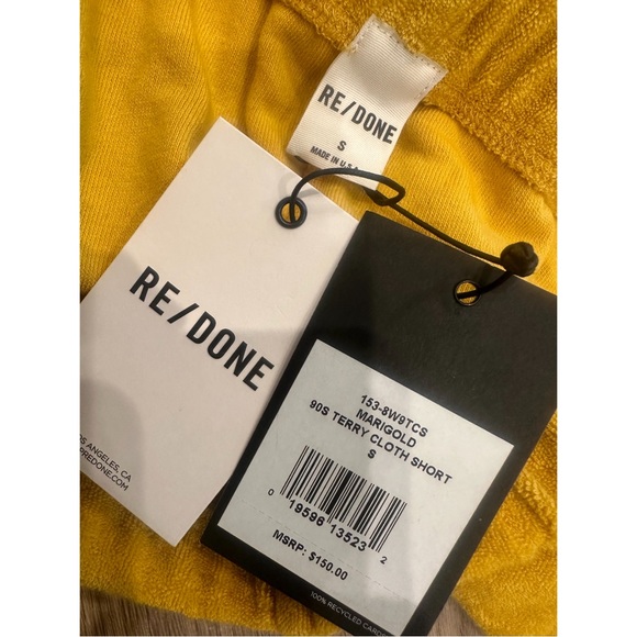 Re/Done 90’s Terry Cloth Shorts small NWT - Picture 4 of 5